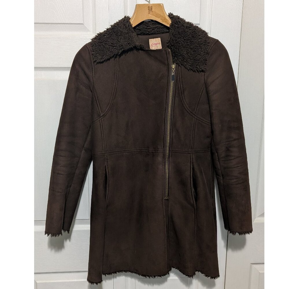 Vintage Candies suede fur-lined winter coat